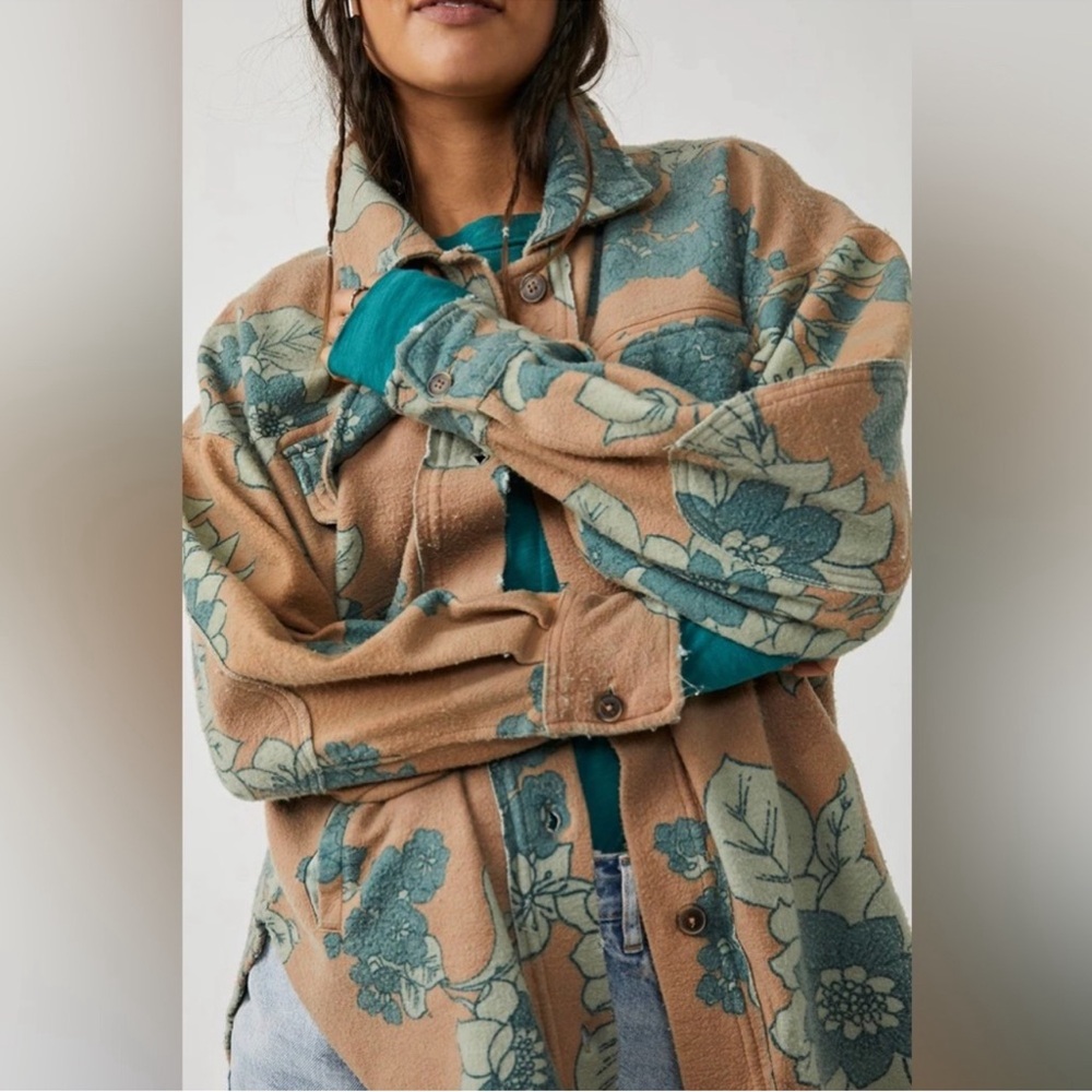 Free People Tan Ruby shirt jacket